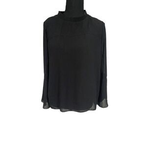 Zara Basic oversized black layered shirt